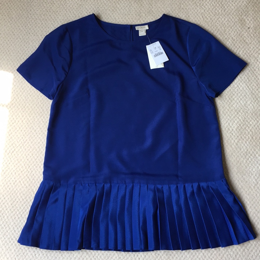 J. Crew Pleated Hem Top